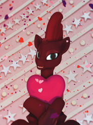 Size: 800x1080 | Tagged: safe, artist:feuerrader-nmm, tempest shadow, pony, g4, 3d, female, heart, solo
