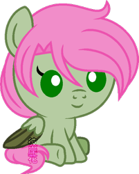 Size: 400x498 | Tagged: safe, artist:space-higanbana, oc, oc only, oc:wooden hazel, pegasus, pony, baby, baby pony, male, show accurate, simple background, solo, transparent background