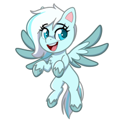 Size: 4093x4093 | Tagged: safe, artist:jcosneverexisted, oc, oc only, oc:wind charm, pegasus, pony, g4.5, my little pony: pony life, female, flying, pose, simple background, smiling, solo, transparent background, unshorn fetlocks