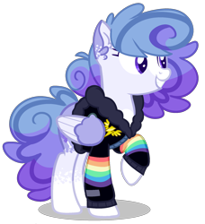 Size: 1672x1832 | Tagged: safe, artist:journeewaters, oc, oc only, oc:pop rocks, pegasus, pony, clothes, female, jacket, mare, simple background, solo, transparent background