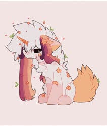 Size: 1024x1210 | Tagged: safe, artist:php146, oc, oc only, oc:ayaka, pony, unicorn, alternate design, bandaid, chest fluff, crying, female, injured, mare, ponified, scar, solo, species swap