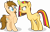 Size: 4476x2898 | Tagged: safe, artist:itspeahead, oc, oc only, oc:cherry lights, oc:stellar winds, pegasus, pony, unicorn, g4, angry, blue eyes, female, folded wings, green eyes, magic, magic aura, mare, raised hoof, scrunchy face, shocked, shocked expression, shocked eyes, simple background, standing, transparent background, vector, wings