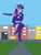 Size: 1536x2048 | Tagged: safe, artist:mintymelody, twilight sparkle, anthro, g4, city, superhero