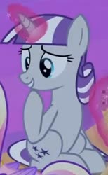 Size: 2048x3317 | Tagged: safe, screencap, princess cadance, twilight velvet, g4, once upon a zeppelin, cropped, female, food, glowing horn, high res, horn, ice cream, mare, night, offscreen character, solo focus