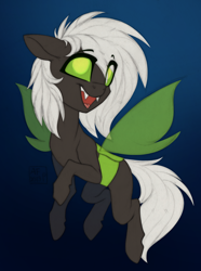 Size: 2602x3500 | Tagged: safe, artist:airfly-pony, oc, oc only, oc:jack sunshine, changeling, chibi, green changeling, high res, holeless