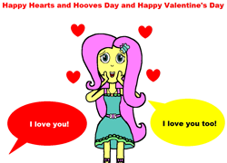 Size: 1201x864 | Tagged: safe, artist:samueljcollins1990, fluttershy, equestria girls, g4, clothes, cute, dress, happy hearts and hooves day, happy valentines day, heart, hearts and hooves day, holiday, looking at you, love, quality, valentine's day