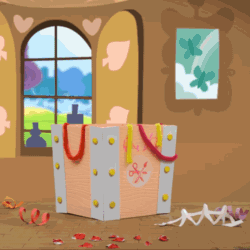 Size: 540x540 | Tagged: safe, screencap, pinkie pie, earth pony, pony, g4.5, my little pony: stop motion short, valentine's day card (short), animated, cropped, female, fluttershy's cottage, gif, peekaboo, solo, stop motion