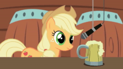 Size: 1280x720 | Tagged: dead source, safe, artist:coyotemation, artist:ezecoyote, applejack, earth pony, pony, g4, animated, cider, cider barrel, cider mug, female, grand theft auto, gta san andreas, microphone, mug, pregnant, solo, sound, webm, youtube video