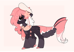 Size: 1884x1326 | Tagged: safe, artist:php146, oc, oc only, original species, suisei pony, hat, solo