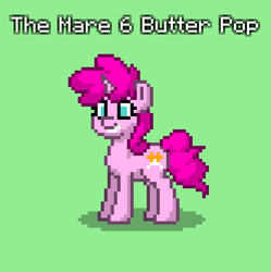 Size: 497x498 | Tagged: safe, oc, oc:butter pop, pony, unicorn, pony town, cutie mark, dergunstown, pinkie clone, smiling