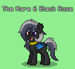 Size: 484x445 | Tagged: safe, oc, oc:black rose, bat pony, pony, pony town, bat pony oc, cutie mark, dergunstown, eye color, fangs