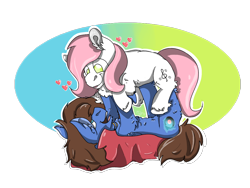 Size: 2000x1500 | Tagged: safe, artist:euspuche, oc, oc:bizarre song, oc:sugar morning, earth pony, pegasus, pony, looking at you, simple background, smiling, sugarre, tongue out, transparent background