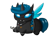 Size: 1791x1379 | Tagged: safe, artist:josipbrozbeforehoes, oc, oc only, oc:protectress lilac, changeling, changeling queen, equestria at war mod, blue changeling, braid, changeling queen oc, chubbie, clothes, cute, fangs, holeless, hoof hold, lighter, simple background, solo, transparent background