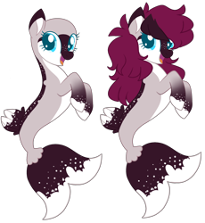 Size: 2244x2442 | Tagged: safe, artist:journeewaters, oc, oc only, seapony (g4), bald, base used, female, high res, simple background, solo, transparent background