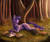 Size: 3985x3320 | Tagged: safe, artist:seven9988, twilight sparkle, pony, unicorn, g4, book, female, forest, high res, hoers, lying down, mare, prone, reading, solo, tree, unicorn twilight