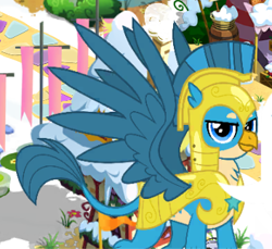 Size: 352x323 | Tagged: safe, gameloft, gallus, g4, the last problem, cropped, male, royal guard gallus, solo