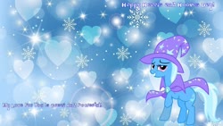 Size: 1210x681 | Tagged: safe, artist:mlpfan3991, trixie, g4, hearts and hooves day, holiday, valentine's day, valentine's day card, wallpaper
