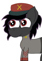 Size: 458x667 | Tagged: safe, artist:vex, oc, oc only, oc:deep rest, pony, clothes, confederate, solo, uniform
