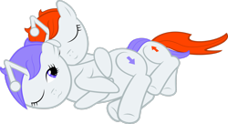 Size: 3321x1806 | Tagged: safe, artist:flutterguy317, oc, oc only, oc:discentia, oc:karma, pony, unicorn, .svg available, cuddling, cutie mark, downvote, female, mare, reddit, simple background, snuggling, transparent background, upvote, vector