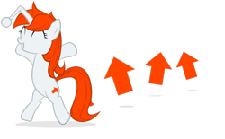 Size: 3113x1927 | Tagged: safe, artist:orangel8989, oc, oc only, oc:karma, pony, unicorn, ^^, bipedal, cutie mark, eyes closed, female, mare, ponified, reddit, simple background, solo, transparent background, upvote, vector