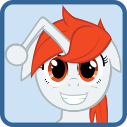 Size: 2449x2449 | Tagged: safe, artist:orangel8989, oc, oc only, oc:karma, pony, unicorn, cute, female, floppy ears, high res, looking at you, mare, ocbetes, ponified, reddit, smiling, solo, vector