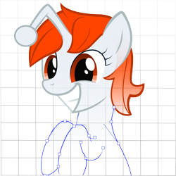 Size: 2099x2098 | Tagged: safe, artist:hellswolfeh, oc, oc only, oc:karma, pony, unicorn, avatar, clothes, connect the dots, female, high res, mare, ponified, reddit, simple background, smiling, solo, transparent background, vector