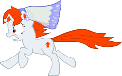 Size: 934x581 | Tagged: safe, artist:perinigricon, oc, oc only, oc:karma, pony, unicorn, cutie mark, female, mare, ponified, reddit, running, simple background, solo, transparent background, upvote, vector, wedding veil