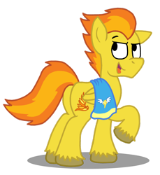 Size: 862x941 | Tagged: safe, artist:sketchymouse, spitfire, pegasus, pony, g4, female to male, firestorm, male, raised hoof, rule 63, simple background, solo, stallion, towel, transparent background, unshorn fetlocks