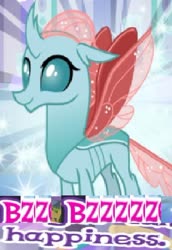 Size: 376x545 | Tagged: safe, artist:horsesplease, gameloft, ocellus, g4, bugs doing bug things, buzzing, caption, cute bug noises, expand dong, exploitable meme, happiness, happiness noise, happy, image macro, meme, older, older ocellus, text, wow! glimmer