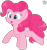 Size: 1053x1129 | Tagged: safe, artist:rainbow eevee, pinkie pie, earth pony, pony, g4, cheek fluff, cute, cutie mark, diapinkes, eyelashes, female, mare, open mouth, raised hoof, simple background, smiling, solo, transparent background, vector