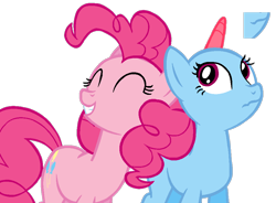 Size: 958x705 | Tagged: artist needed, source needed, safe, pinkie pie, earth pony, pony, g4, base, duo, simple background, transparent background