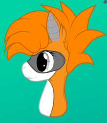 Size: 3078x3512 | Tagged: safe, artist:terminalhash, oc, oc only, oc:kiva, hybrid, pony, robot, robot pony, bust, cute, female, green eyes, grin, high res, smiling, solo, vector
