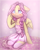Size: 2000x2500 | Tagged: safe, artist:zefirka, fluttershy, pegasus, semi-anthro, g4, alternate hairstyle, arm hooves, blushing, braid, clothes, cute, dress, female, fluffy, high res, mare, shyabetes, sitting, solo, stockings, thigh highs