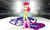 Size: 2875x1746 | Tagged: safe, artist:cloudy glow, artist:marcusvanngriffin, strawberry sunrise, equestria girls, g4, bedroom eyes, belly button, boots, clothes, cutie mark on human, elbow pads, equestria girls logo, equestria girls-ified, female, flower, flower in hair, grin, midriff, shoes, shorts, smiling, solo, sports, sports bra, sports shorts, tattoo, wrestler, wrestling, wrestling ring