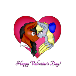 Size: 1700x1700 | Tagged: safe, artist:midnightfire1222, derpy hooves, doctor whooves, time turner, earth pony, pegasus, pony, g4, doctor who, female, holiday, male, ship:doctorderpy, shipping, simple background, straight, transparent background, valentine's day