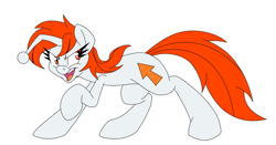 Size: 800x420 | Tagged: safe, artist:dfectivedvice, oc, oc only, oc:karma, pony, unicorn, cutie mark, female, mare, ms paint, ponified, reddit, simple background, upvote, white background