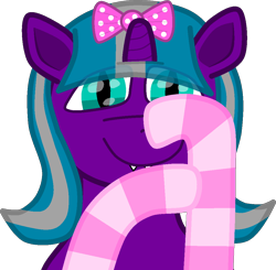 Size: 1038x1016 | Tagged: safe, artist:starry mind, derpibooru exclusive, oc, oc only, oc:starry mind, bat pony, bat pony unicorn, hybrid, pony, unicorn, bow, clothes, crossdressing, cute, fangs, femboy, hair bow, hooves, horn, male, medibang paint, polka dots, simple background, slit pupils, socks, solo, stallion, striped socks, transparent background