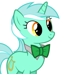 Size: 2655x3121 | Tagged: safe, artist:90sigma, artist:disneymarvel96, edit, vector edit, lyra heartstrings, pony, unicorn, g4, bowtie, bowties are cool, bust, female, high res, portrait, solo, vector