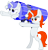 Size: 1912x2000 | Tagged: safe, alternate version, artist:evilhom3r, oc, oc only, oc:discentia, oc:karma, pony, unicorn, aiming, belly, bipedal, cannon, cannon ponies, cutie mark, duo, female, mare, ponified, pony cannonball, reddit, simple background, transparent background, upvote, vector