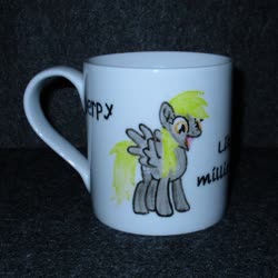 Size: 1024x1024 | Tagged: safe, artist:malte279, derpy hooves, g4, craft, cup, porcelain, porcelain painting