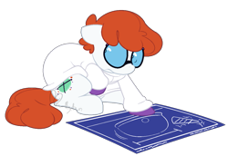 Size: 1235x852 | Tagged: safe, artist:vellichorom, earth pony, pony, blueprint, dexter, dexter's laboratory, glasses, ms paint, ponified, simple background, solo, transparent background