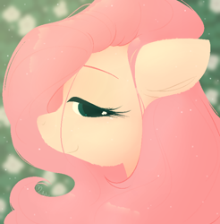 Size: 688x699 | Tagged: safe, artist:vellichorom, fluttershy, pegasus, pony, g4, bust, cute, female, flower, shyabetes, solo