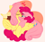 Size: 1090x1026 | Tagged: safe, artist:vellichorom, fluttershy, pinkie pie, earth pony, pegasus, pony, g4, cute, daaaaaaaaaaaw, date, diapinkes, female, food, heart, ice cream, ice cream cone, lesbian, ms paint, ship:flutterpie, shipping, shyabetes, snuggling, wing hands, wings