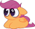 Size: 428x363 | Tagged: safe, artist:vellichorom, scootaloo, pegasus, pony, g4, big eyes, cursed emoji, cute, cutealoo, female, ms paint, ponyloaf, simple background, sitting, solo, transparent background