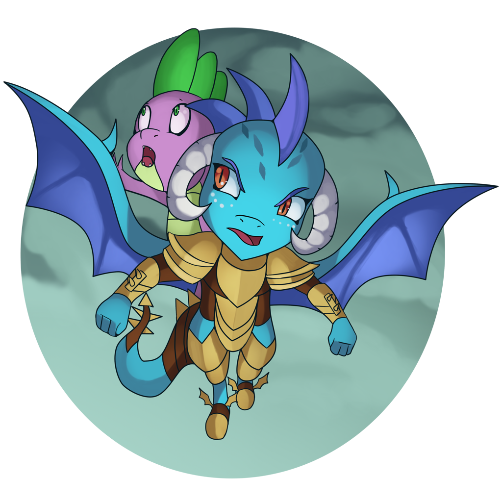 2277321 Safe Artist Kenisu Of Dragons Princess Ember Spike