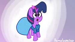 Size: 3840x2160 | Tagged: safe, artist:llamalauncher, twilight sparkle, pony, g4, clothes, dress, female, high res, solo, tongue out