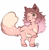 Size: 3850x3900 | Tagged: safe, artist:sparkleyunicorncat, oc, oc only, oc:cinnamon fawn, chinchilla, earth pony, hybrid, pony, brown hair, chubby, cutie mark, fluffy hair, fluffy mane, fluffy tail, freckles, green eyes, hazel eyes, high res, hoof heart, long hair, looking at you, messy hair, one eye closed, pale belly, pink hair, ponysona, signature, simple background, sketch, smiling, solo, spots, tareme, tongue out, two toned mane, white background, wing tattoo, wink