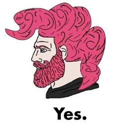 Size: 308x337 | Tagged: safe, pinkie pie, human, g4, beard, bubble berry, facial hair, humanized, nordic gamer, rule 63, solo, yes