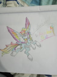 Size: 1080x1440 | Tagged: safe, artist:creature.exist, rainbow dash, pegasus, pony, g4, fluffy, solo, traditional art