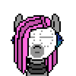 Size: 300x300 | Tagged: safe, artist:nukepony360, oc, oc only, oc:7a, android, pony, robot, robot pony, animated, bust, female, malfunction, pixel art, simple background, solo, transparent background